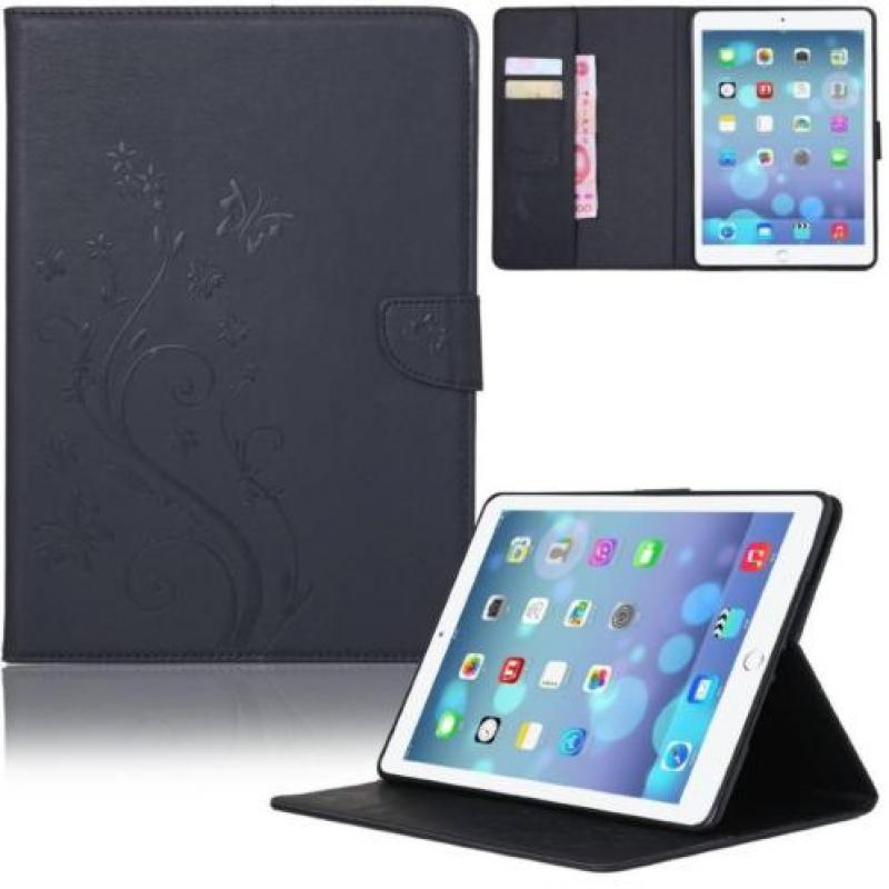 Zwart Creatieve Tablet Hoes met Bloemen Design iPad Air 2