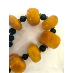 Kralen ketting met natuurlijke gele stenen
