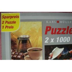 KARL MULLER PUZZLES 2x 1.000 stukjes voor 2.50euro