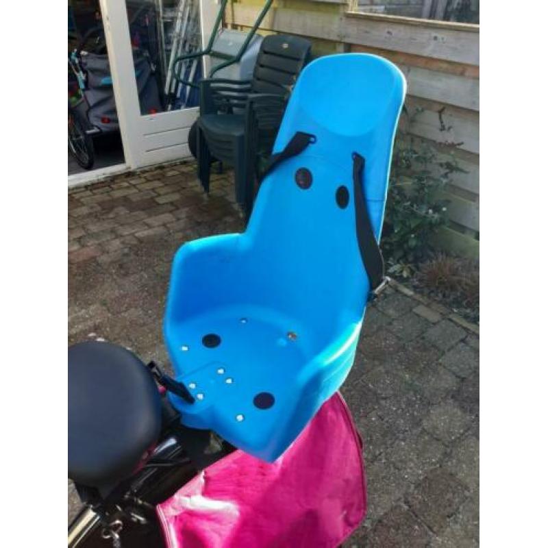 Fietszitje achter bobike blauw