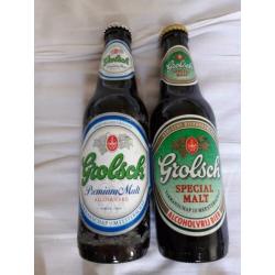 Grolsch bijzondere bierflessen w.o. kanonschot