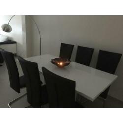 Eetkamer tafel + stoelen
