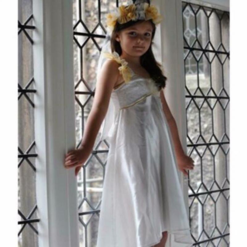 CARNAVAL engelenjurk jurk engel met vleugels 6-8 jr *TEAB*
