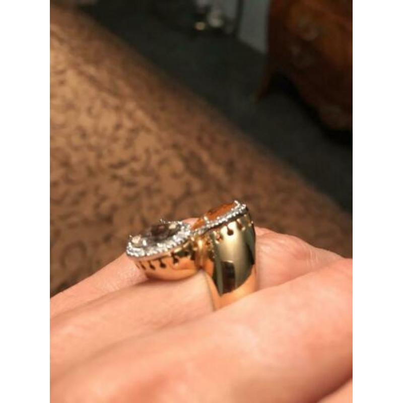 Prachtige ring mt.17 echte goud( 14 kt)
