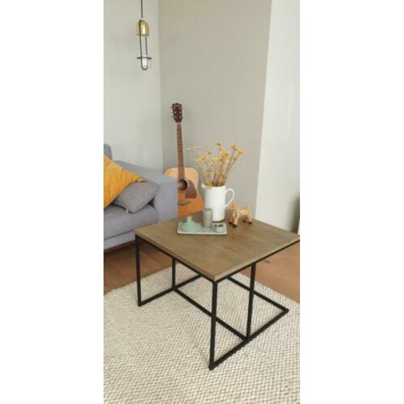 Salontafel, bijzettafel, hout, staal van Home Stock