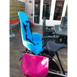 Fietszitje achter bobike blauw