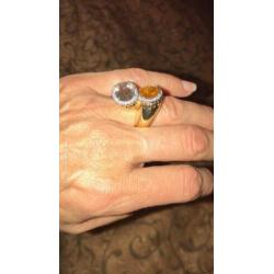 Prachtige ring mt.17 echte goud( 14 kt)