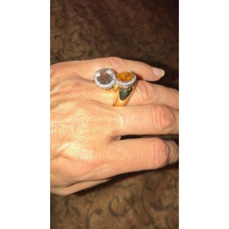 Prachtige ring mt.17 echte goud( 14 kt)
