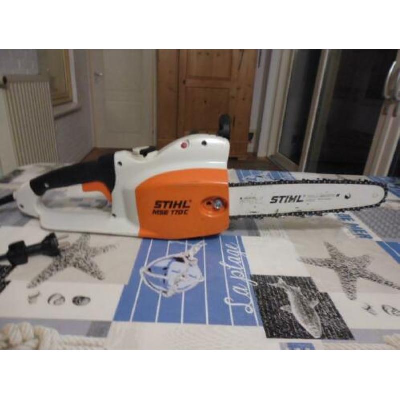 Jonge Stihl elektrische kettingzaag / motorzaag mse 170