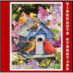¦ Diamond Painting Vogelhuisje 30*40 Full-Volledig