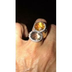 Prachtige ring mt.17 echte goud( 14 kt)