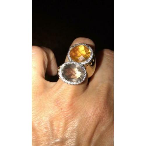 Prachtige ring mt.17 echte goud( 14 kt)