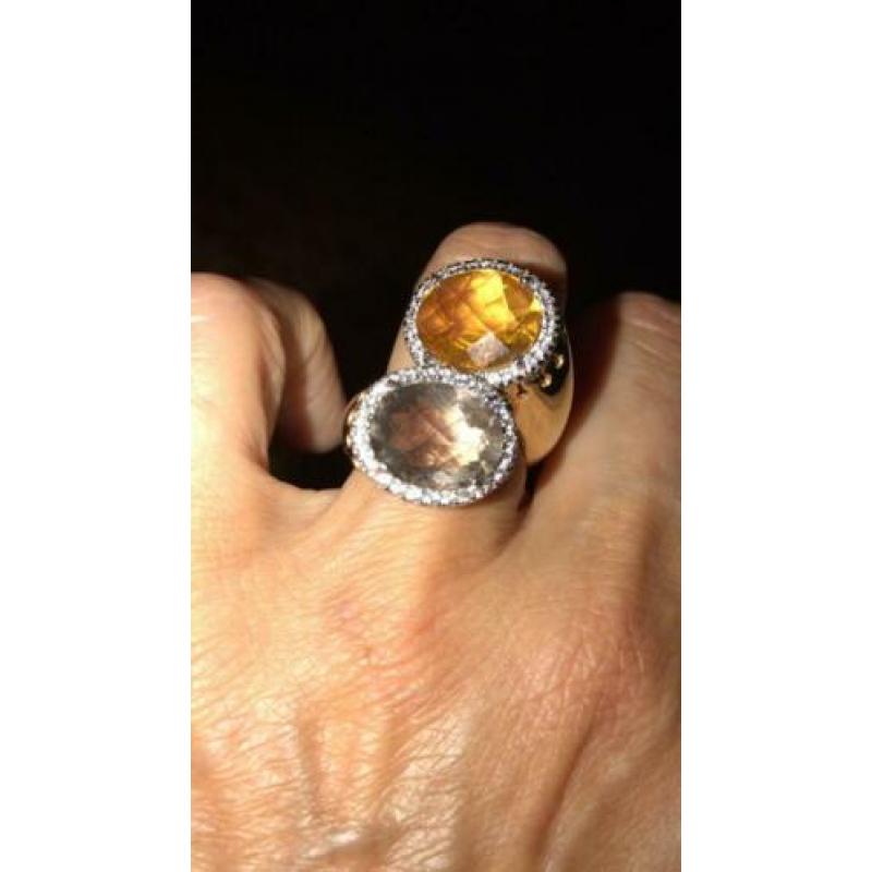 Prachtige ring mt.17 echte goud( 14 kt)
