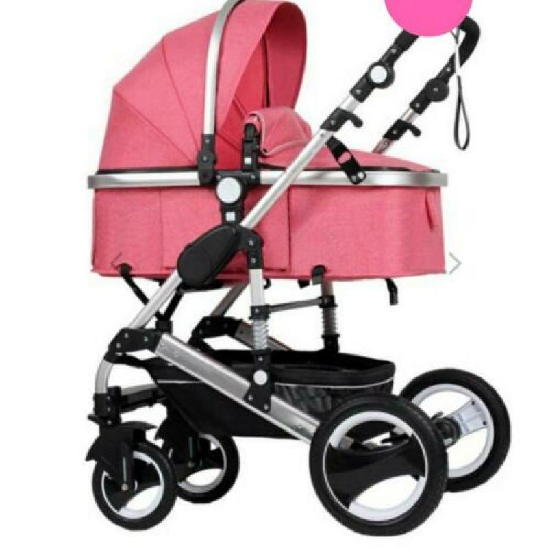 3in 1 kinderwagen roze