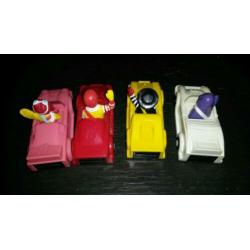 McDonald's Happy Meal speelgoed 4x Connect-a-car 1991