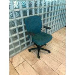 bureaustoel Comforto blauw/groen
