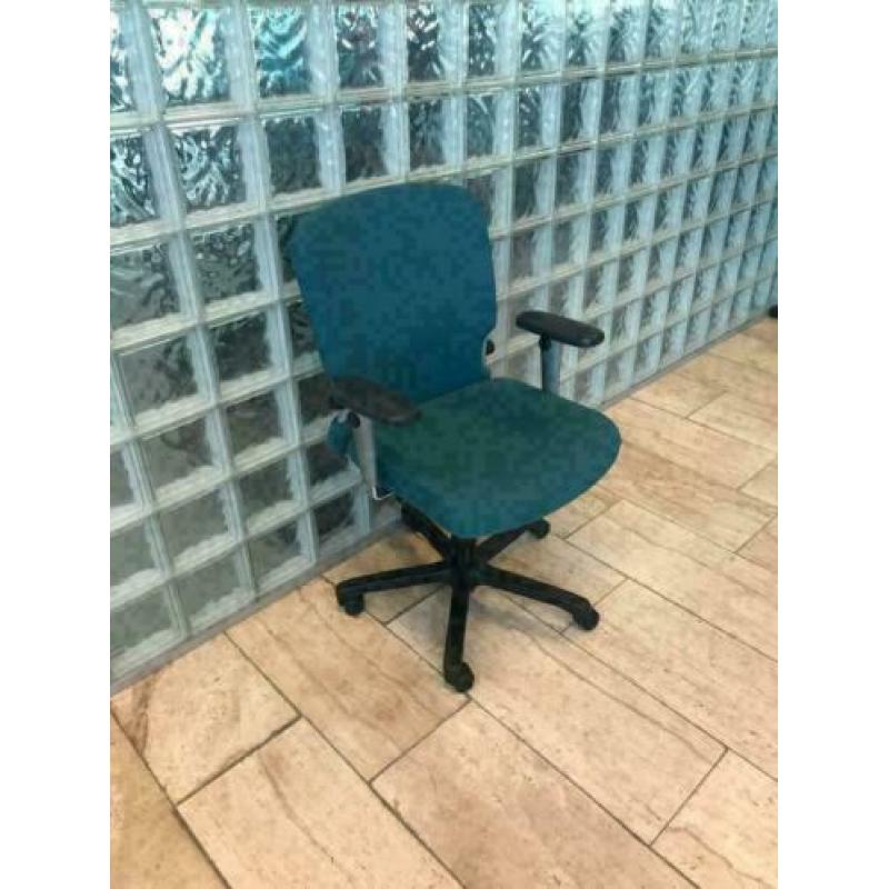bureaustoel Comforto blauw/groen