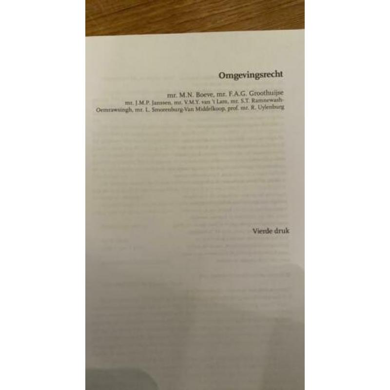 Omgevingsrecht M.N. Boete en F.a.g. groothuijse