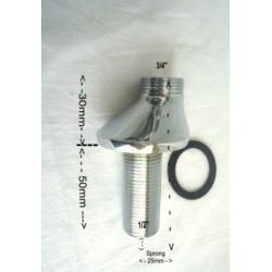 Chr. zwaai aansluit koppeling laag 3/4 x 1/2 set a 2stuks