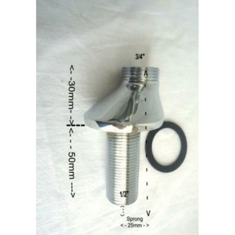 Chr. zwaai aansluit koppeling laag 3/4 x 1/2 set a 2stuks