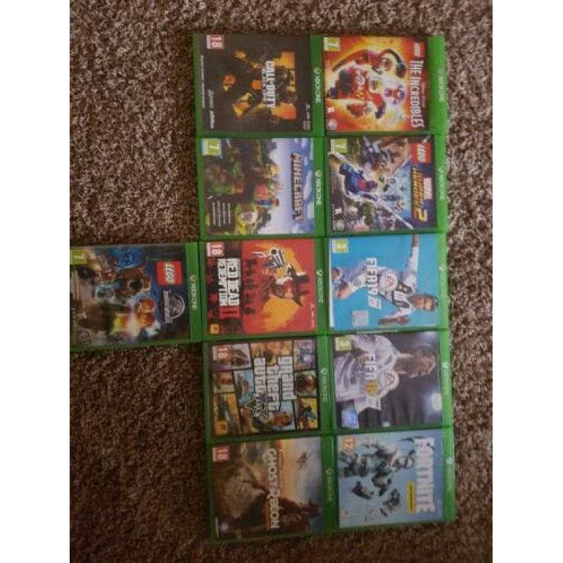Xbox one 3 controllers en veeeel games