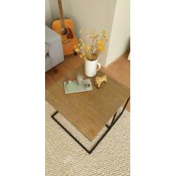 Salontafel, bijzettafel, hout, staal van Home Stock