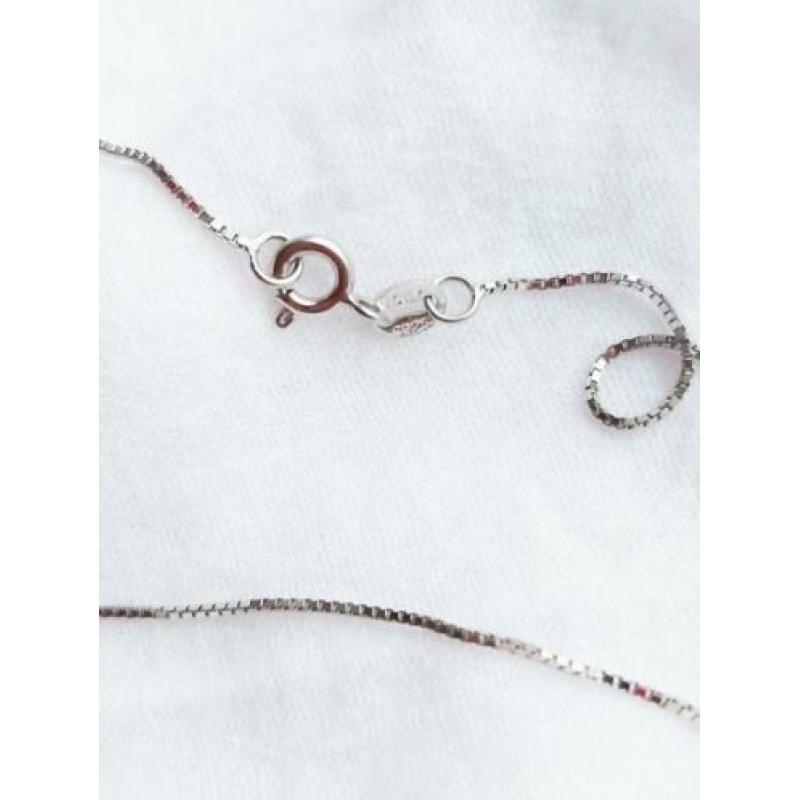 Vintage 925 sterling zilveren ketting, maansteen en granaat