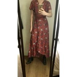 Auguste wrap dress maxi jurk maat 36 nieuw