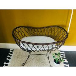 Vintage rotan wieg jaren 60/70 met matras