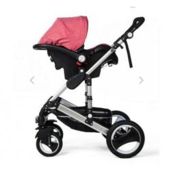 3in 1 kinderwagen roze