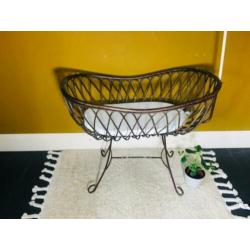 Vintage rotan wieg jaren 60/70 met matras