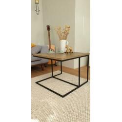 Salontafel, bijzettafel, hout, staal van Home Stock