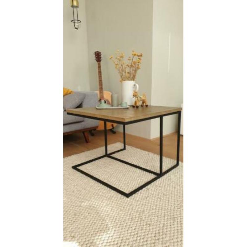 Salontafel, bijzettafel, hout, staal van Home Stock