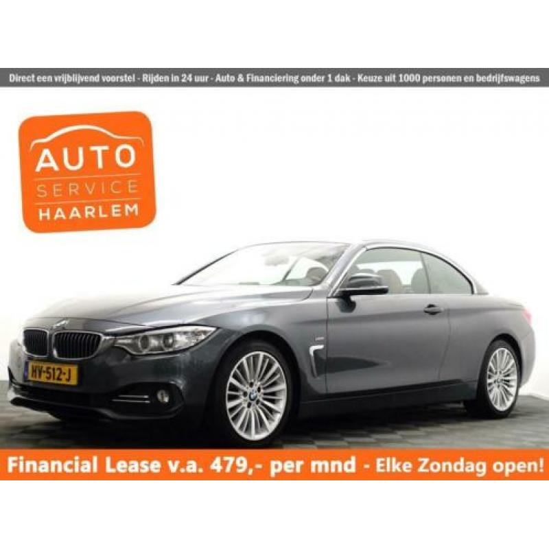 BMW 4 Serie Cabrio 420i High Exe Luxury M -Sport Aut8- Leer,