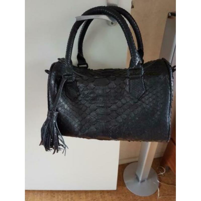 Slangen leren tas