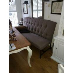 Rofra eetkamer bank taupe