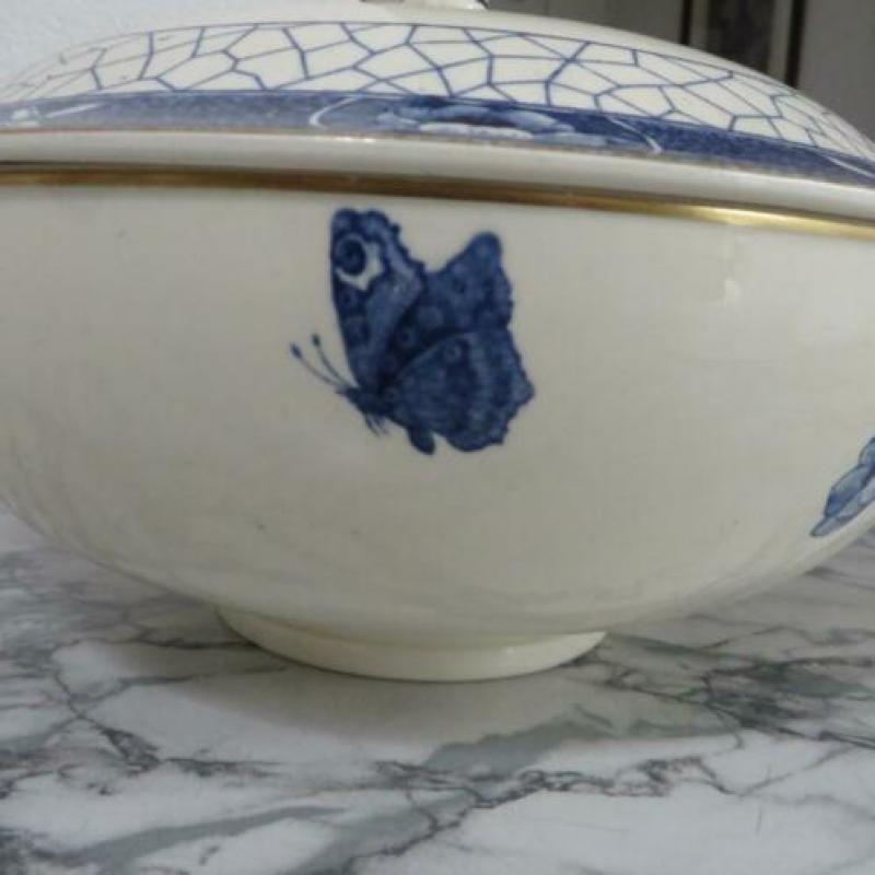 soepterrine butterfly vlinder decoratie societe ceramique