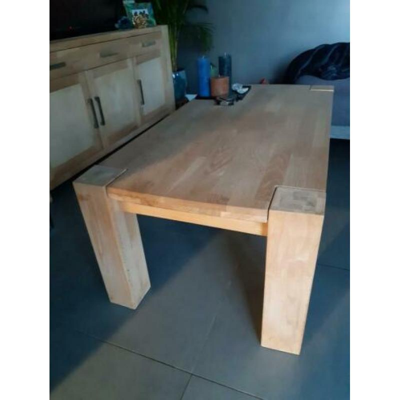 Massief eiken salontafel