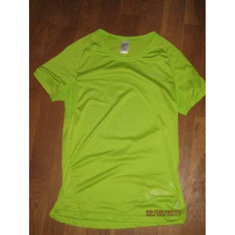 Kalenji groen jack en shirt maat 36