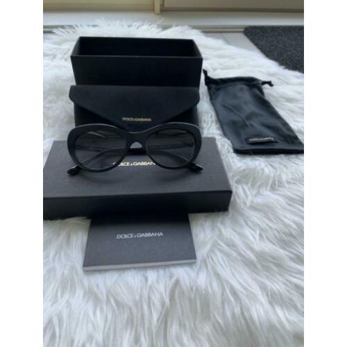 Dames Dolce & Gabbana zonnebril DG4207-B zwart cat eye nieuw