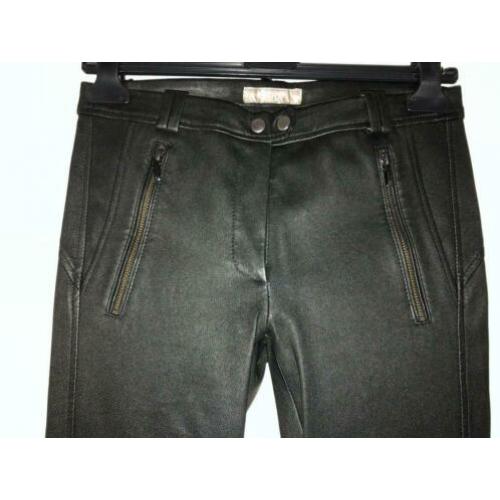 super gave zwarte stretch leren biker skinny Gustav maar 34