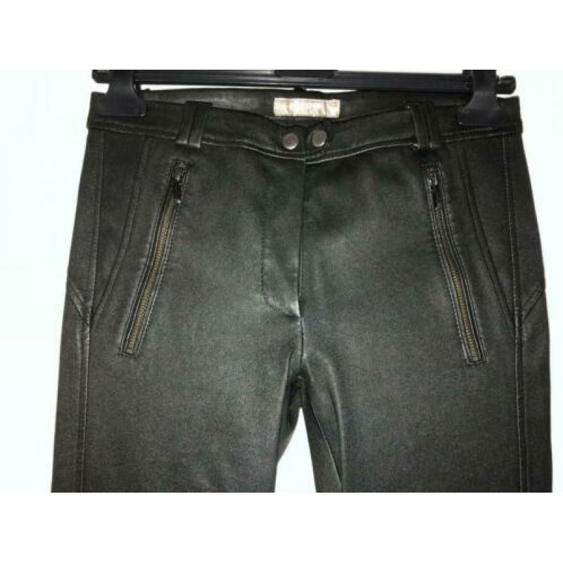 super gave zwarte stretch leren biker skinny Gustav maar 34
