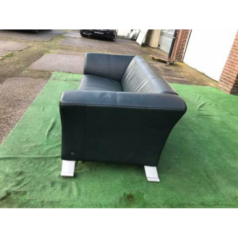 Donker groene leren ROLF BENZ '322 design' bank
