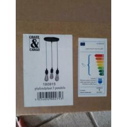 zwarte plafond hanglampenkappen 3x (NIEUW)