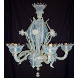 Venetiaanse Murano kroonluchter kristal antiek 1930 - 1950