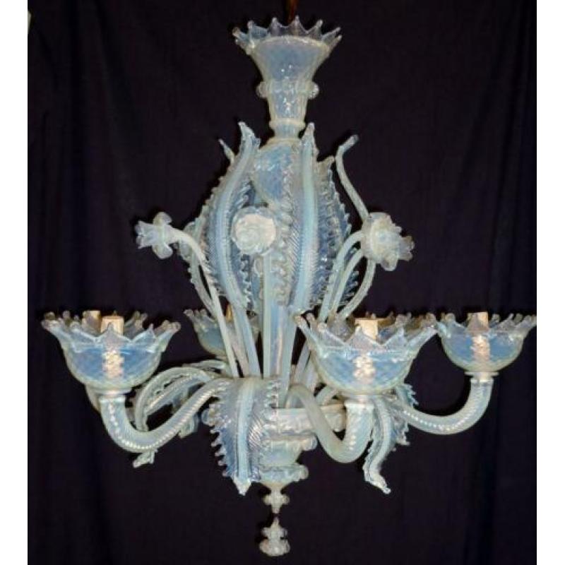 Venetiaanse Murano kroonluchter kristal antiek 1930 - 1950