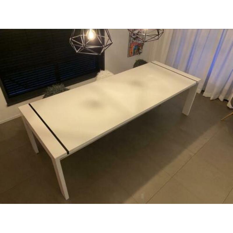 Lange Eetkamertafel + 6 Eetkamerstoelen