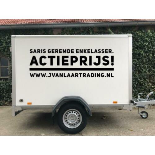 SARIS Gesloten aanhangwagen - Geremde enkelasser ACTIE