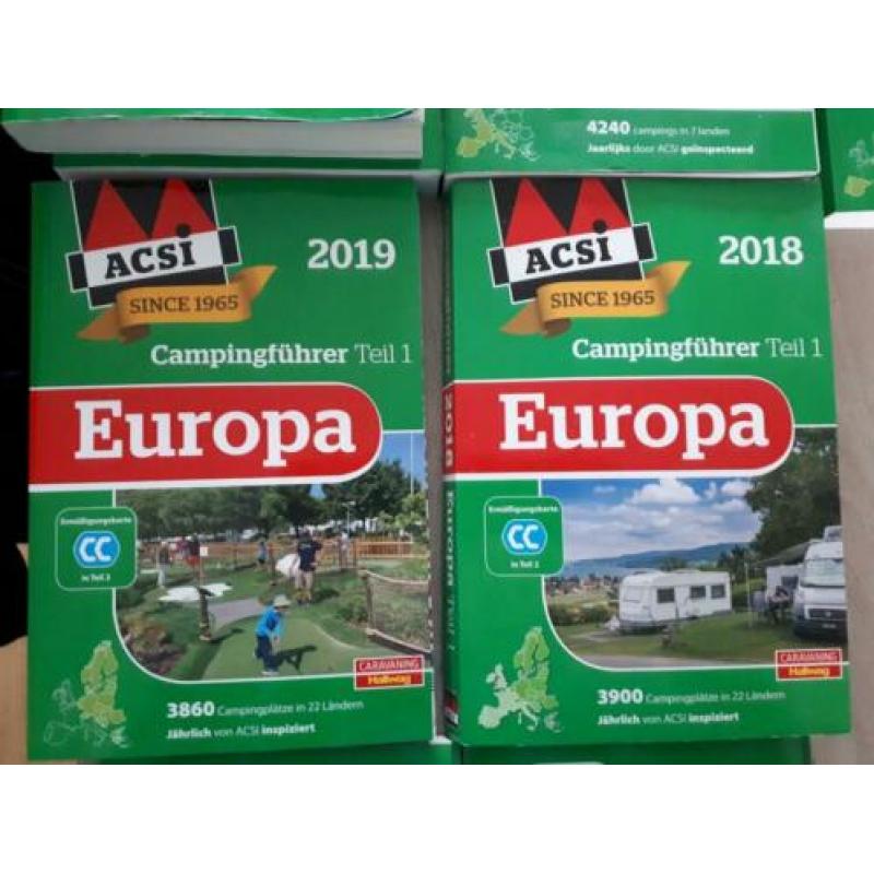 Verschillende camping boeken