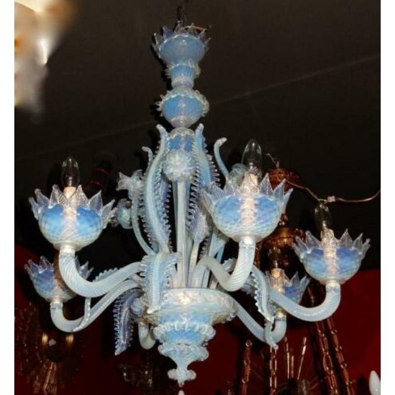Venetiaanse Murano kroonluchter kristal antiek 1930 - 1950